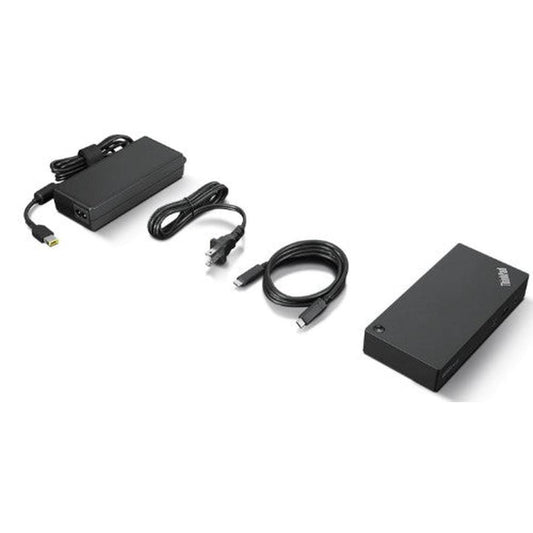 Lenovo 40B20135UK laptop dock/port replicator Wired USB 3.2 Gen 1 (3.1 Gen 1) Type-A + Type-C Black - GKN Direct