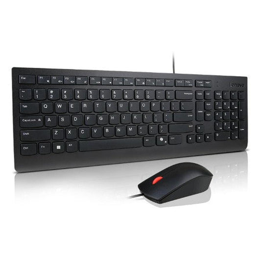 Lenovo KB MICE_BO Essencial WR KBMS GB A1 keyboard Mouse included Universal USB UK English Black - GKN Direct