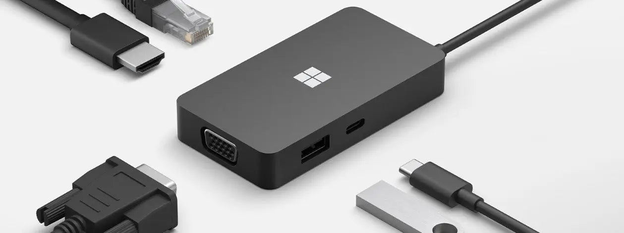 Microsoft USB-C Travel Hub - docking station - USB-C - VGA, HDMI - GigE Microsoft