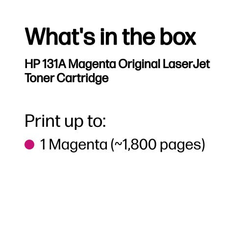 HP CF213A/131A Toner cartridge magenta, 1.8K pages ISO/IEC 19798 for HP Pro 200