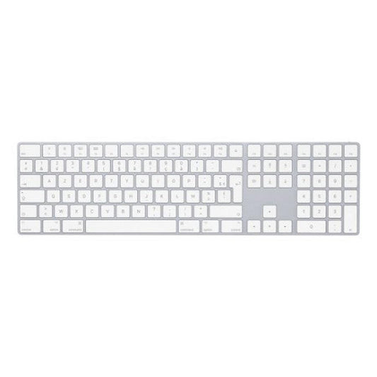 Apple Magic w/ Numeric Keypad keyboard Universal Bluetooth AZERTY French Silver, White - GKN Direct