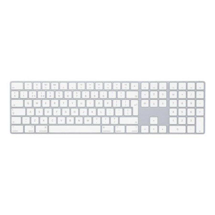 Apple Magic w/ Numeric Keypad keyboard Universal Bluetooth QWERTY UK English Silver, White - GKN Direct