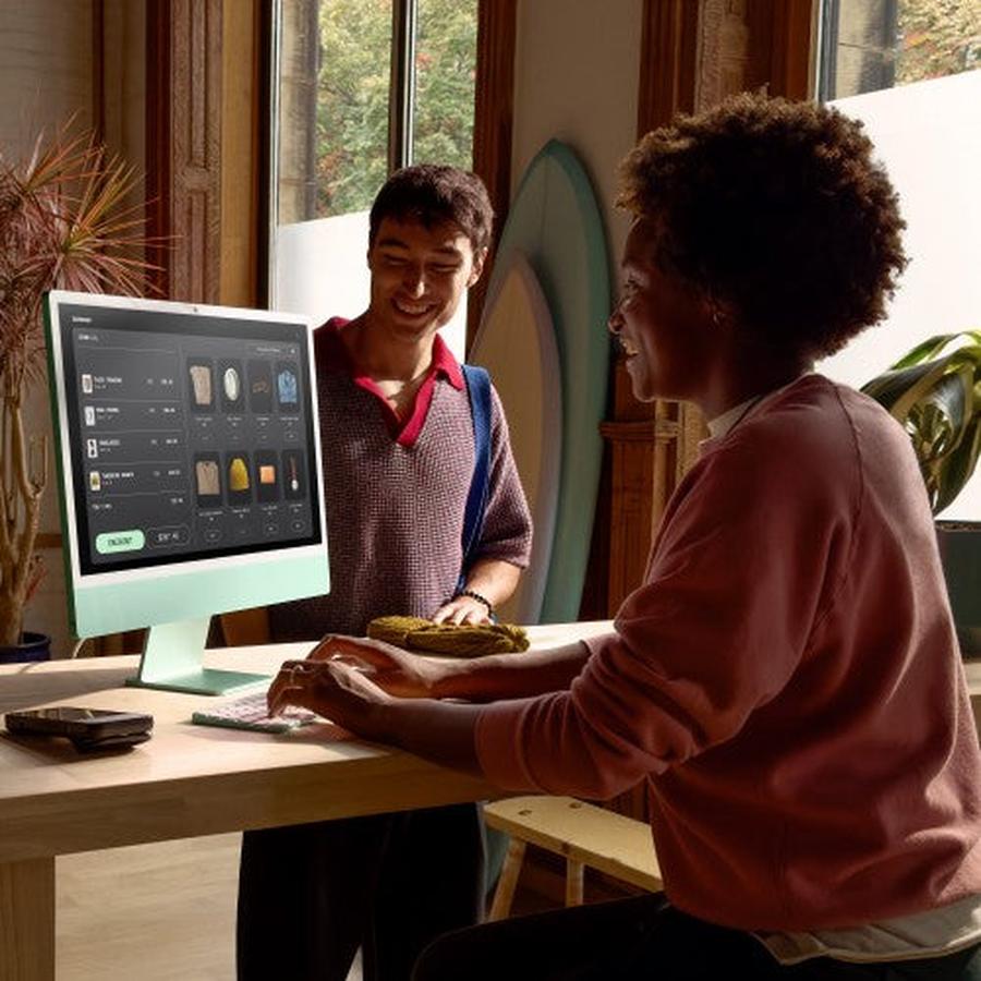 Apple iMac Apple M M4 (23.5") 16 GB RAM256 GB SSD Sequoia Wi-Fi 6E (802.11ax) Silver - GKN Direct