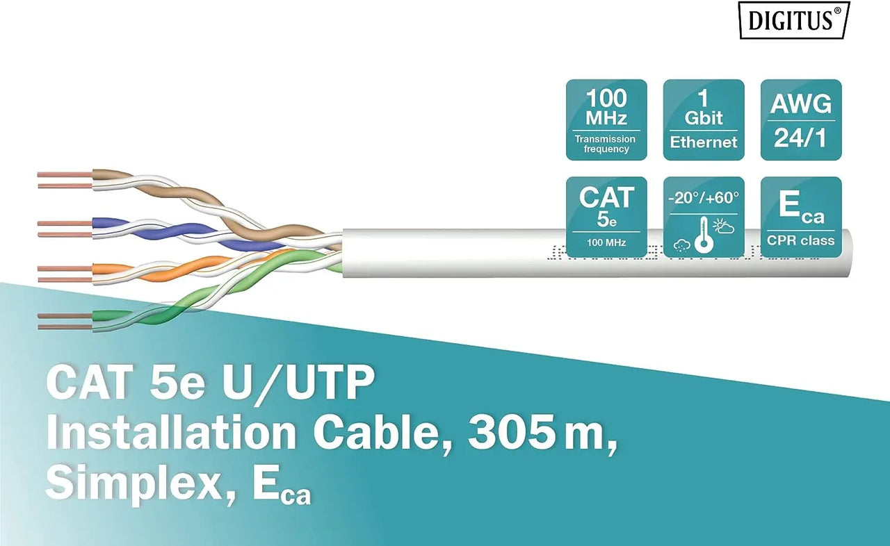 Digitus Cat.5e U/UTP installation cable, 305 m Digitus