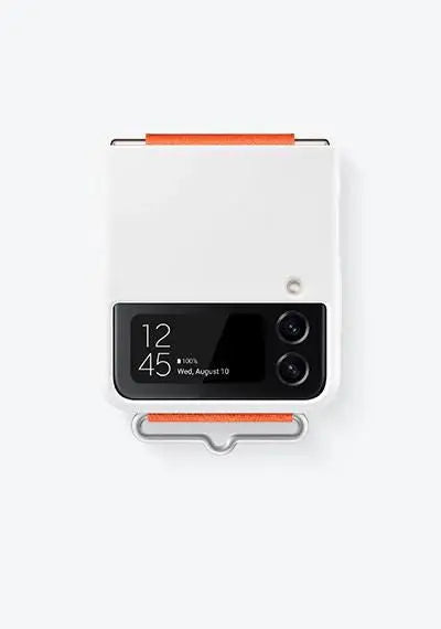 Flip4 White Silicone Cover Samsung