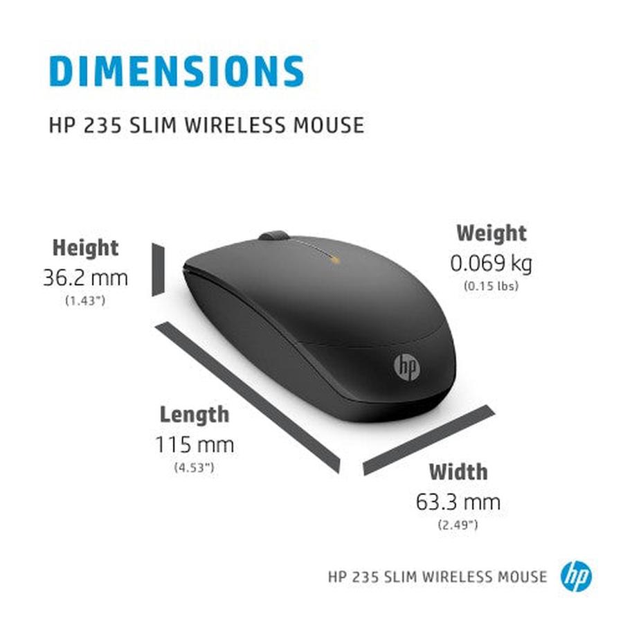 HP 235 Slim Wireless Mouse - GKN Direct
