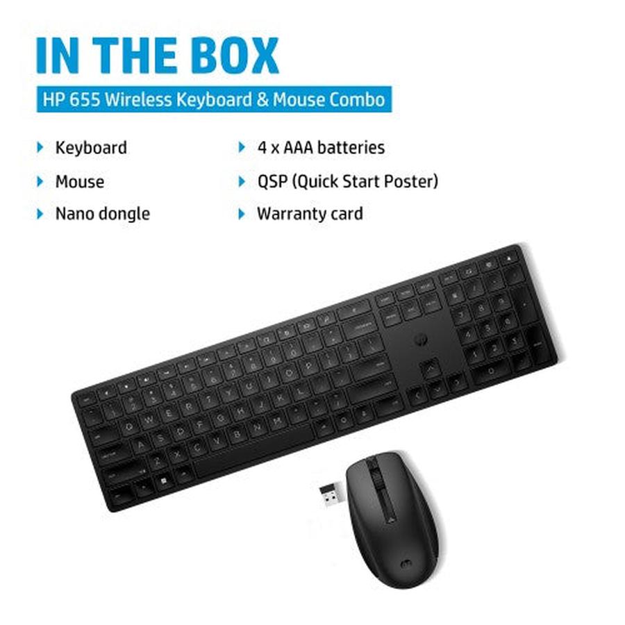 HP 655 Wireless Keyboard and Mouse Combo - GKN Direct
