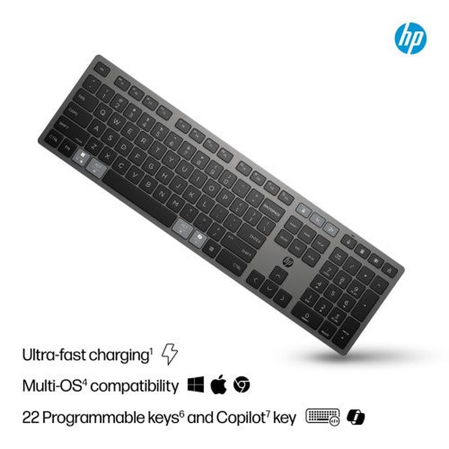 HP 725 Multi-Device Rechargeable Wireless Keyboard - GKN Direct