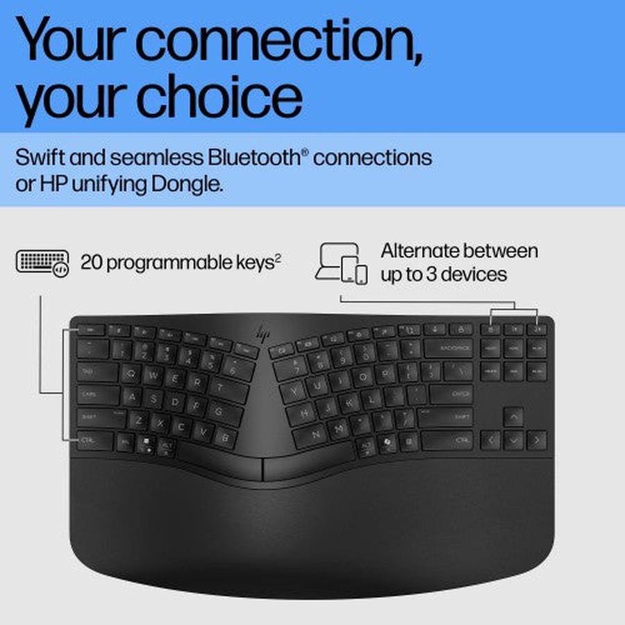 HP 965 Ergonomic Wireless Keyboard - GKN Direct