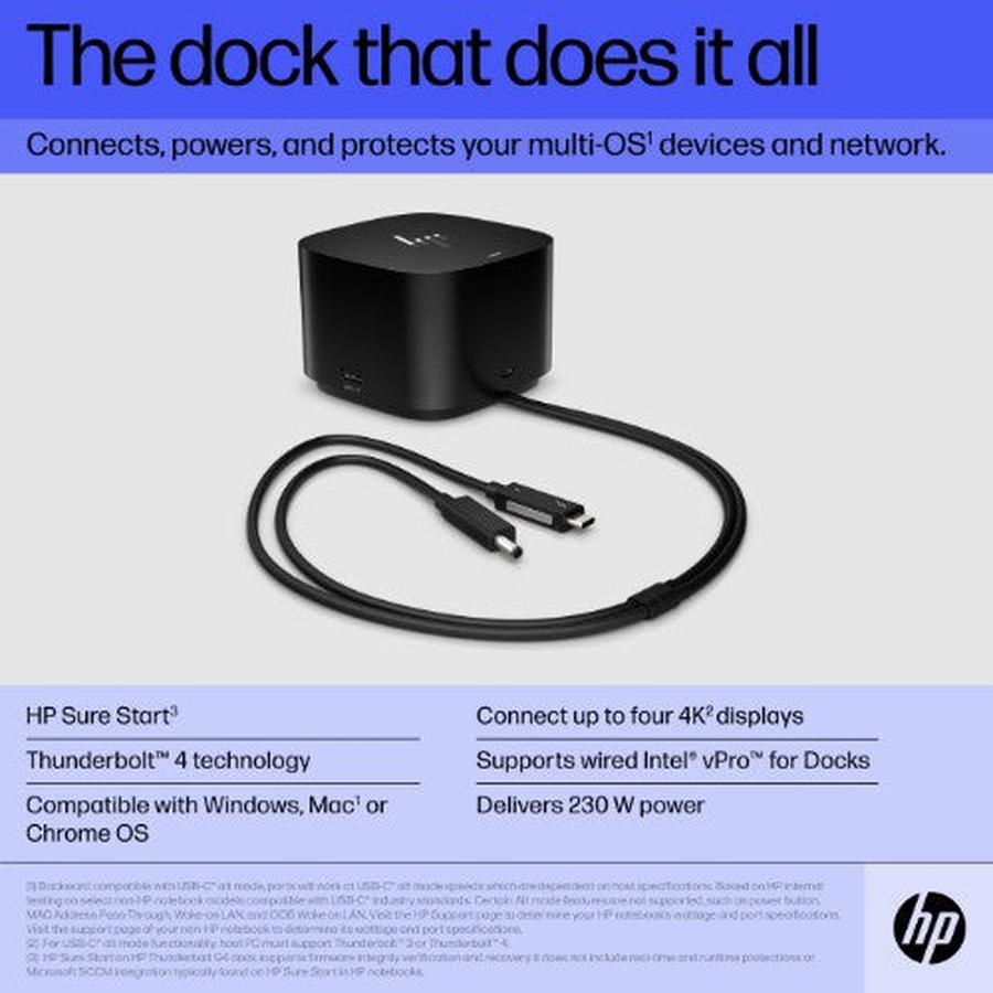 HP Thunderbolt Dock 280W G4 w/Combo Cable - GKN Direct