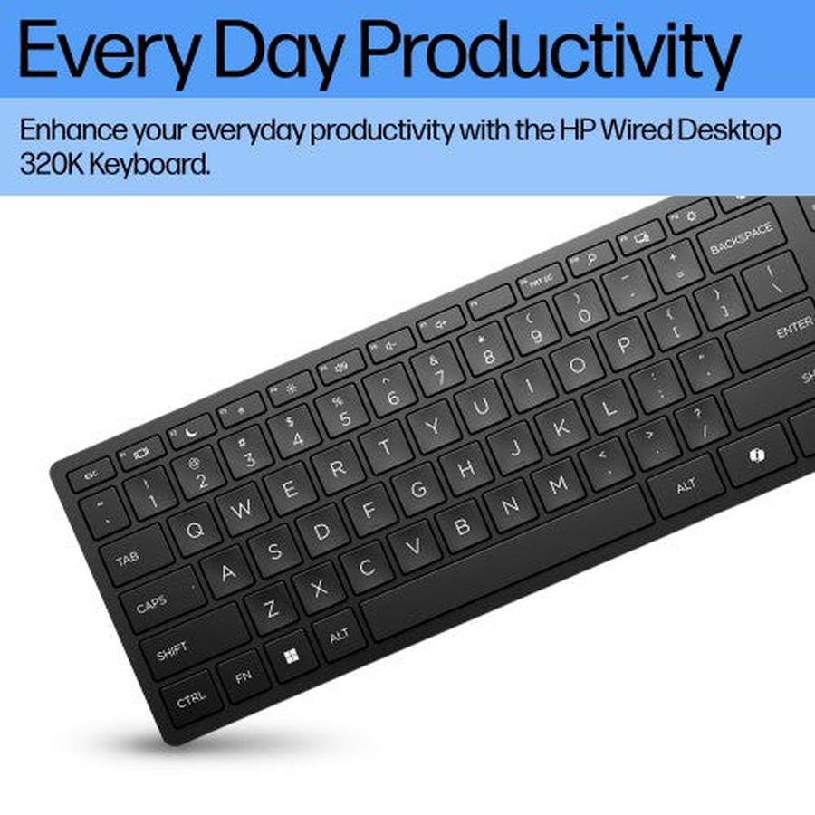 HP Wired Desktop 320K Keyboard - GKN Direct