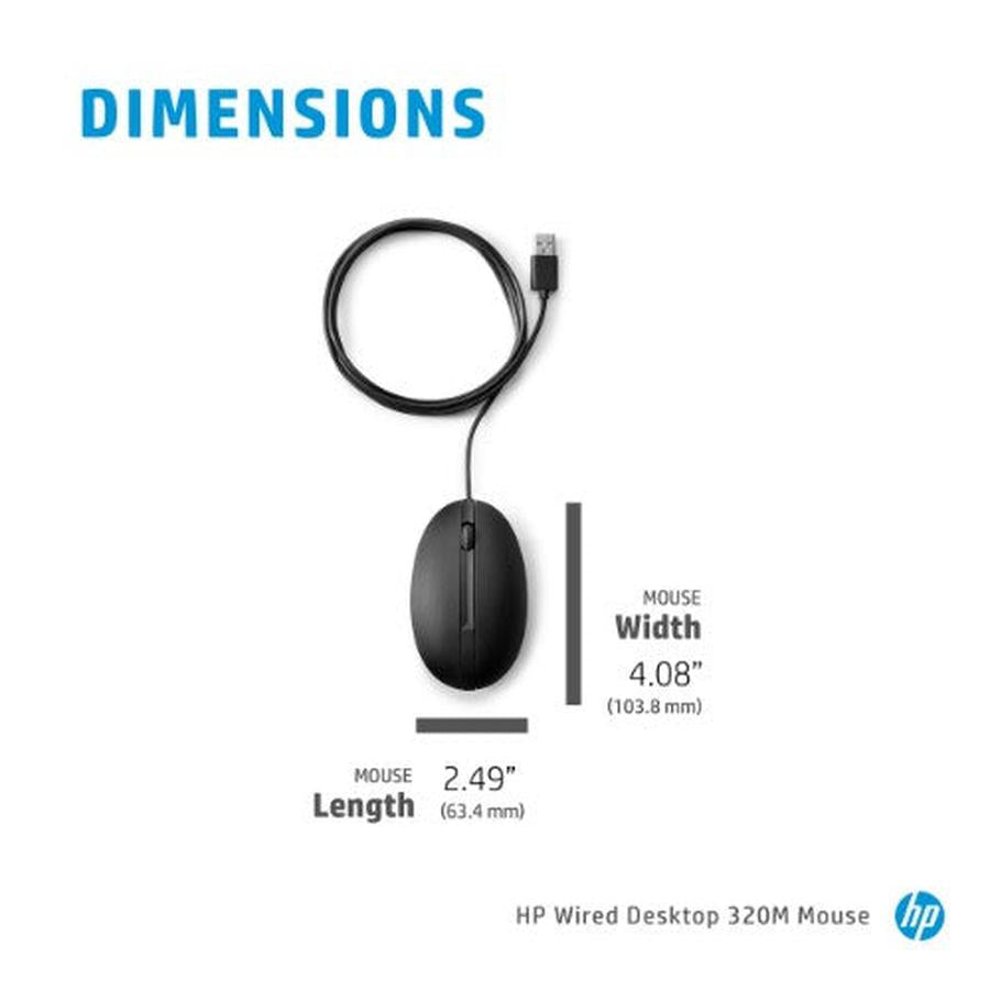 HP Wired Desktop 320M Mouse - GKN Direct