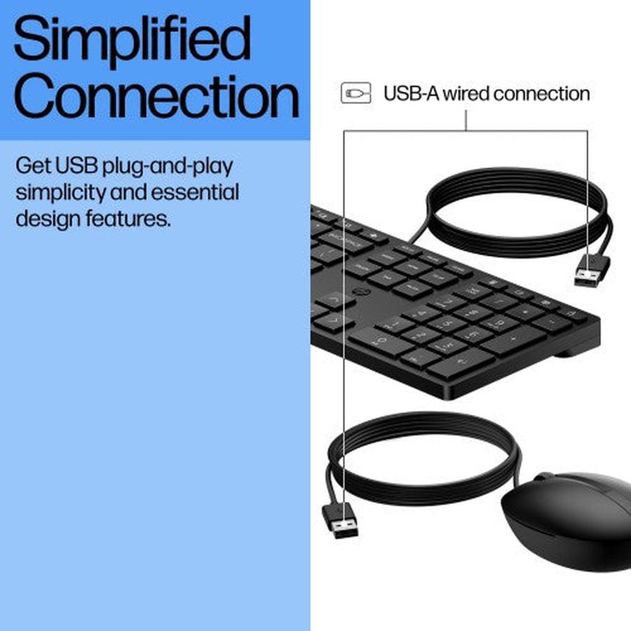 HP Wired Desktop 320MK Mouse and Keyboard - GKN Direct