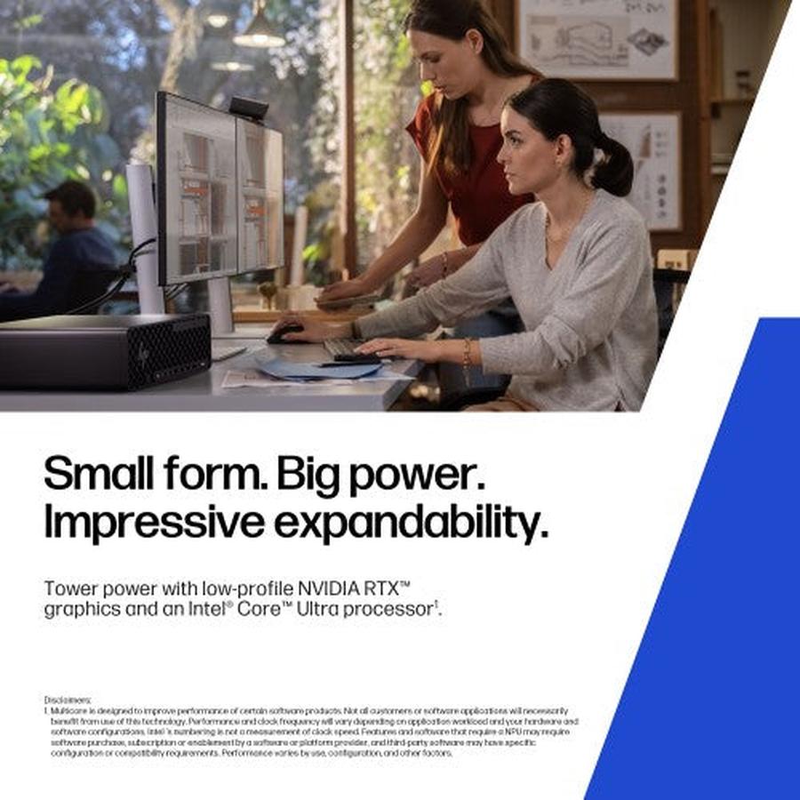 HP Z2 G1i Intel Core Ultra 7 265 32 GB DDR5-SDRAM 1 TB SSD NVIDIA RTX A1000 Windows 11 Pro SFF Workstation AI Workstation, AI PC Black - GKN Direct