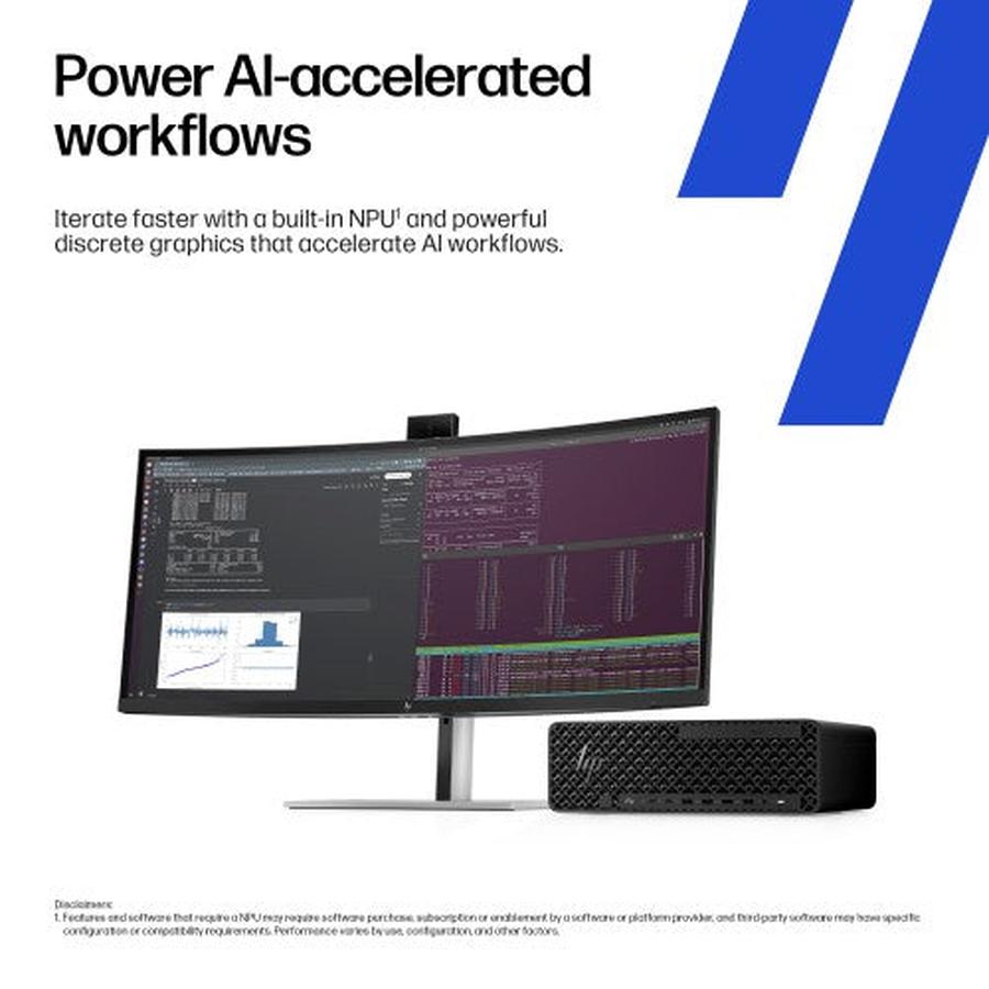 HP Z2 G1i Intel Core Ultra 7 265 32 GB DDR5-SDRAM 1 TB SSD NVIDIA RTX A1000 Windows 11 Pro SFF Workstation AI Workstation, AI PC Black - GKN Direct