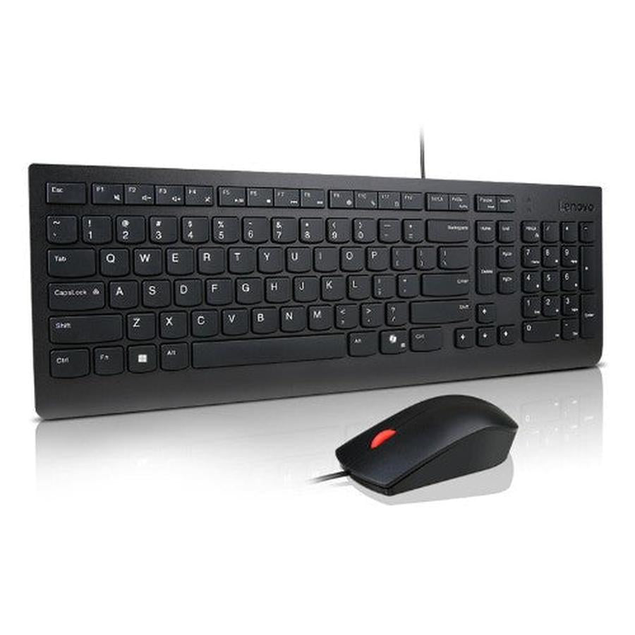 Lenovo KB MICE_BO Essencial WR KBMS GB A1 keyboard Mouse included Universal USB UK English Black - GKN Direct