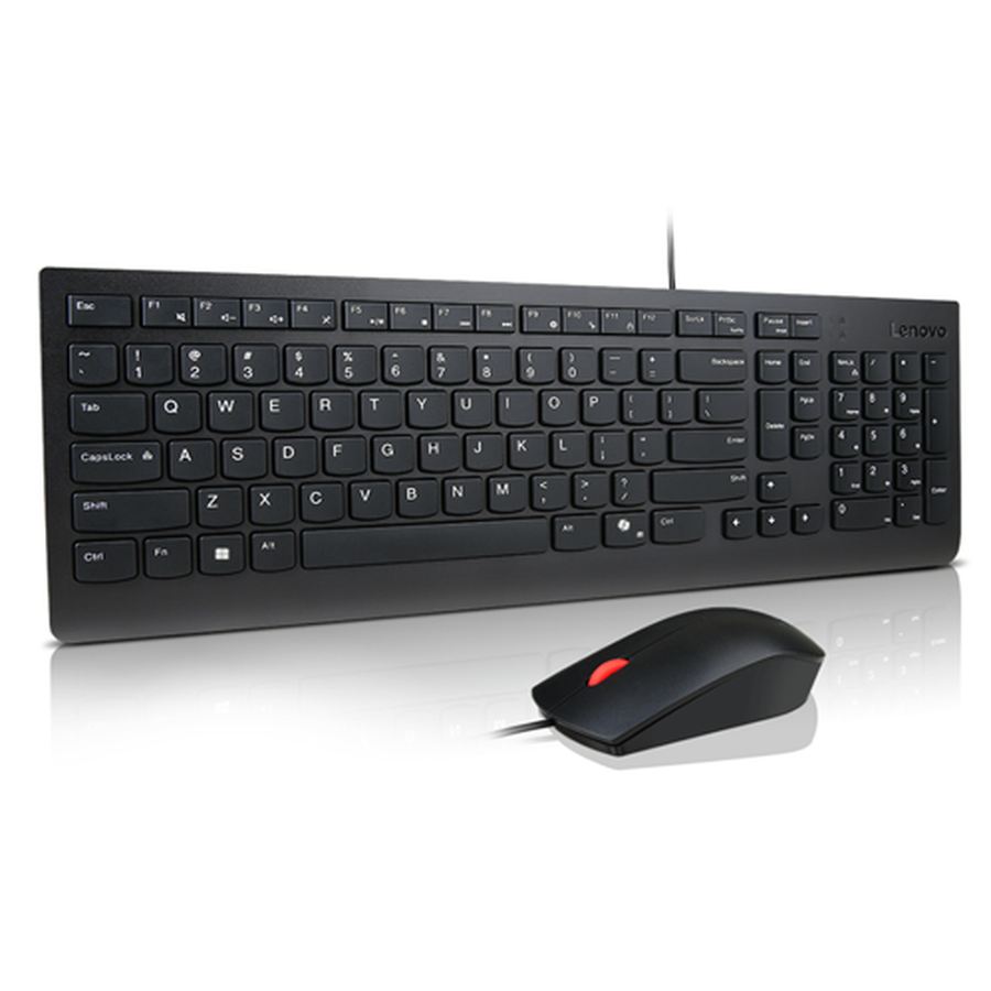 Lenovo KB MICE_BO Essencial WR KBMS GB A1 keyboard Mouse included Universal USB UK English Black - GKN Direct