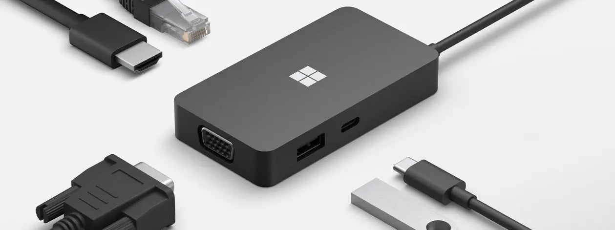 Microsoft USB-C Travel Hub - docking station - USB-C - VGA, HDMI - GigE Microsoft