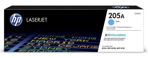 HP CF531A/205A Toner cartridge cyan, 900 pages ISO/IEC 19798 for HP MFP 180