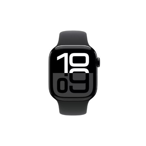 Apple Watch Series 10 GPS 42mm Jet Black Aluminium Case with Black Sport Band - M/L